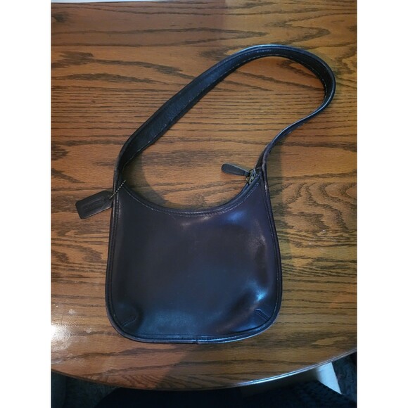COACH Ergo Vtg Mini Zip Shoulder Hand Bag Brown - Picture 1 of 8